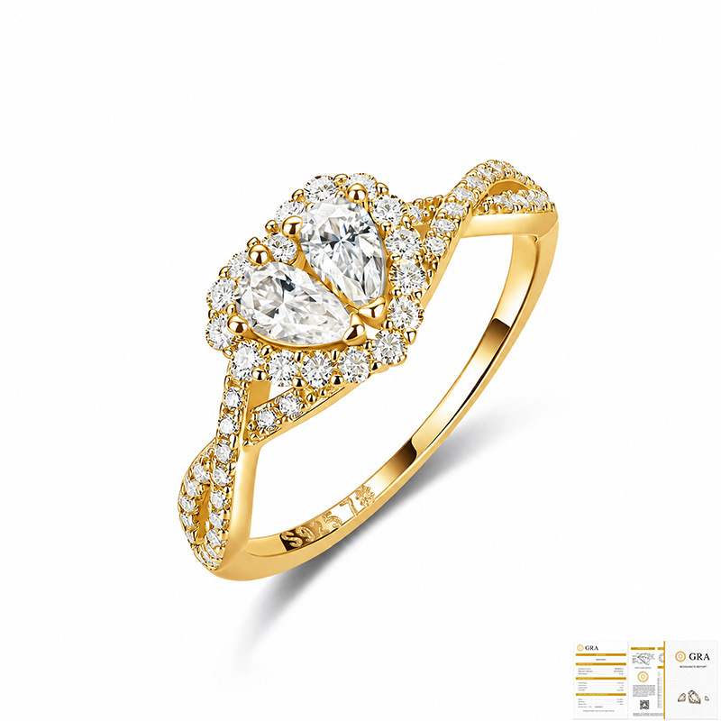 Unisex Moissanite Engagement Ring, S925 Solitaire Promise Ring